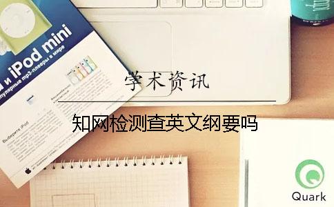 知網檢測查英文綱要嗎