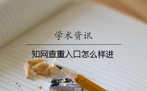 知網查重入口怎么樣進