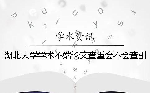 湖北大學學術不端論文查重會不會查引用文獻