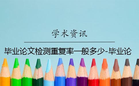 畢業(yè)論文檢測重復率一般多少-畢業(yè)論文檢測重復率檢測