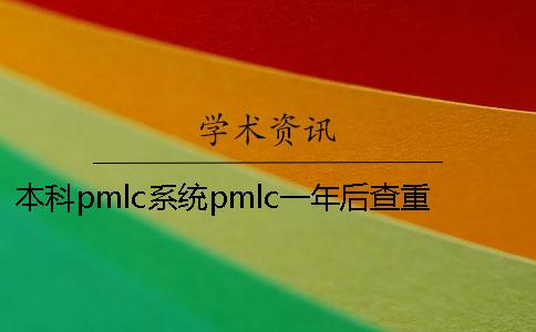 本科pmlc系統pmlc一年后查重