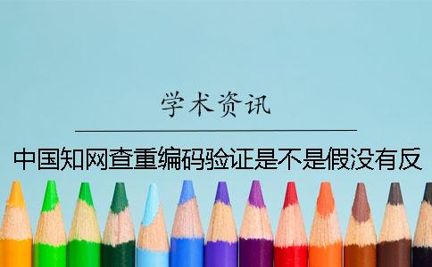 中國知網查重編碼驗證是不是假沒有反響？