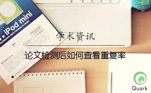 論文檢測后如何查看重復率？