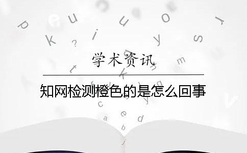 知網檢測橙色的是怎么回事