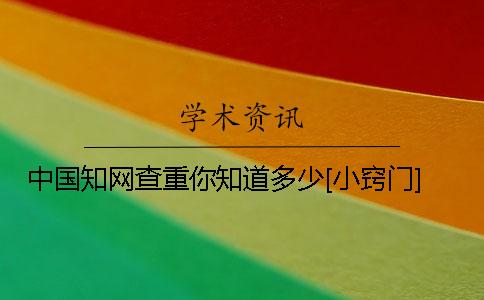 中國知網查重你知道多少？[小竅門]