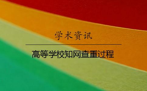 高等學校知網(wǎng)查重過程